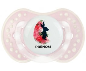 Oeuf de Pâques design-15 avec prénom : Retro-rose-tendre classique Tétine embout Lovi Dynamic