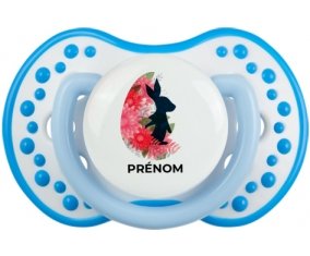 Oeuf de Pâques design-15 avec prénom : Blanc-bleu phosphorescente Tétine embout Lovi Dynamic