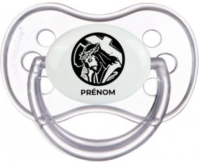 Jesus Christ design-2 avec prénom : Transparente classique Tétine embout anatomique