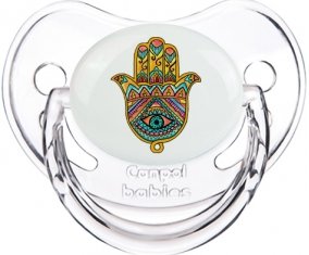 Judaisme : Khamsa mauvais œil : Transparent classique Tétine embout physiologique