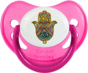 Judaisme : Khamsa mauvais œil : Rose phosphorescente Tétine embout physiologique