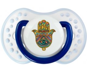 Judaisme : Khamsa mauvais œil : Marine-blanc-bleu classique Tétine embout Lovi Dynamic