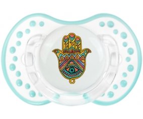 Judaisme : Khamsa mauvais œil : Retro-blanc-lagon classique Tétine embout Lovi Dynamic
