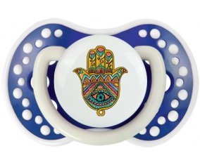 Judaisme : Khamsa mauvais œil : Bleu-marine phosphorescente Tétine embout Lovi Dynamic