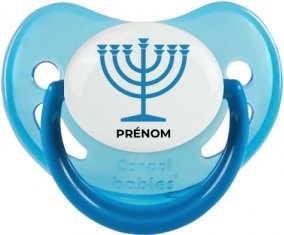 Judaisme : Menorah : Bleue phosphorescente Tétine embout physiologique