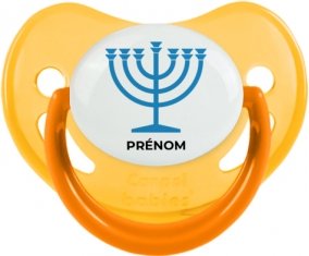 Judaisme : Menorah : Jaune phosphorescente Tétine embout physiologique