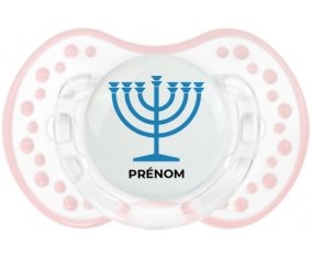Judaisme : Menorah : Retro-blanc-rose-tendre classique Tétine embout Lovi Dynamic