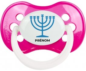 Judaisme : Menorah : Rose foncé classique Tétine embout anatomique