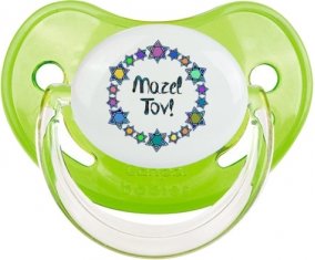 Mazel Tov design-1 : Vert classique Tétine embout physiologique