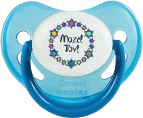 Mazel Tov design-1 : Bleue phosphorescente Tétine embout physiologique