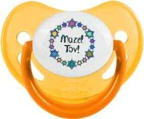 Mazel Tov design-1 : Jaune phosphorescente Tétine embout physiologique