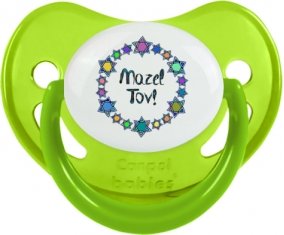 Mazel Tov design-1 : Vert phosphorescente Tétine embout physiologique