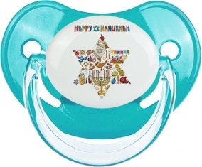 Judaisme : Happy hanukkah design-1 : Sucette Physiologique personnalisée