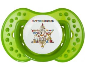 Judaisme : Happy hanukkah design-1 : Vert classique Tétine embout Lovi Dynamic