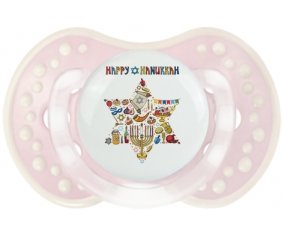 Judaisme : Happy hanukkah design-1 : Retro-rose-tendre classique Tétine embout Lovi Dynamic