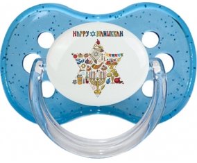 Judaisme : Happy hanukkah design-1 : Sucette Cerise personnalisée