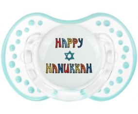 Judaisme : Happy hanukkah design-2 : Retro-blanc-lagon classique Tétine embout Lovi Dynamic