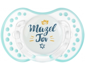 Judaisme : mazel tov hebrew design-2 : Retro-blanc-lagon classique Tétine embout Lovi Dynamic