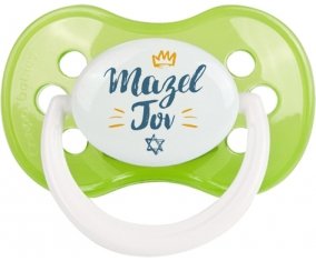 Judaisme : mazel tov hebrew design-2 : Vert classique Tétine embout anatomique