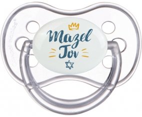 Judaisme : mazel tov hebrew design-2 : Transparente classique Tétine embout anatomique