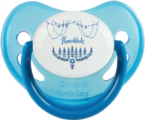 Judaisme : Hanoukkia design-4 : Bleue phosphorescente Tétine embout physiologique