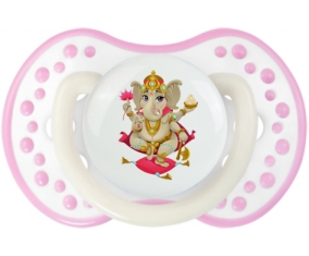 Hindouisme Ganesha : Blanc-rose phosphorescente Tétine embout Lovi Dynamic