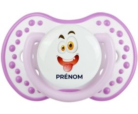 Cartoon monstre visage design-2 : Blanc-mauve classique Tétine embout Lovi Dynamic
