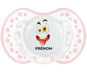 Cartoon monstre visage design-2 : Retro-blanc-rose-tendre classique Tétine embout Lovi Dynamic