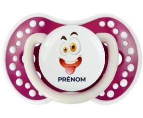 Cartoon monstre visage design-2 : Fuchsia phosphorescente Tétine embout Lovi Dynamic