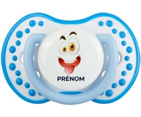 Cartoon monstre visage design-2 : Blanc-bleu phosphorescente Tétine embout Lovi Dynamic