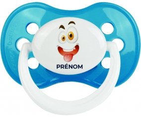 Cartoon monstre visage design-2 : Cyan classique Tétine embout anatomique
