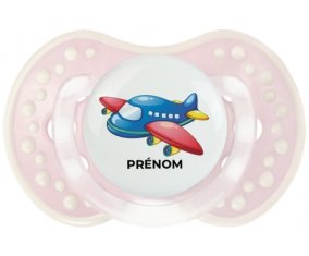 Jouet toys Avion design-1 avec prénom : Retro-rose-tendre classique Tétine embout Lovi Dynamic