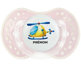 Jouet toys Hélicoptère design-1 avec prénom : Retro-rose-tendre classique Tétine embout Lovi Dynamic