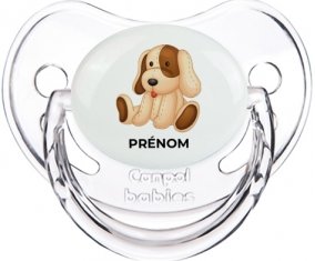 Jouet toys Chiot avec prénom : Transparent classique Tétine embout physiologique