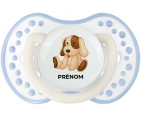 Jouet toys Chiot avec prénom : Blanc-cyan classique Tétine embout Lovi Dynamic