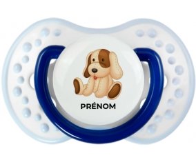 Jouet toys Chiot avec prénom : Marine-blanc-bleu classique Tétine embout Lovi Dynamic