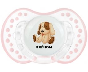 Jouet toys Chiot avec prénom : Retro-blanc-rose-tendre classique Tétine embout Lovi Dynamic