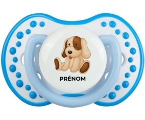 Jouet toys Chiot avec prénom : Blanc-bleu phosphorescente Tétine embout Lovi Dynamic