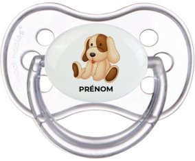 Jouet toys Chiot avec prénom : Transparente classique Tétine embout anatomique