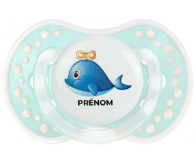 Jouet toys Dauphin avec prénom : Retro-turquoise-lagon classique Tétine embout Lovi Dynamic