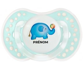 Jouet toys éléphant avec prénom : Retro-turquoise-lagon classique Tétine embout Lovi Dynamic