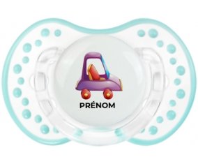 Jouet toys voiture violet design-1 avec prénom : Retro-blanc-lagon classique Tétine embout Lovi Dynamic