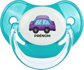 Jouet toys voiture violet design-2 avec prénom : Sucette Physiologique personnalisée