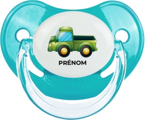 Jouet toys camionette verte avec prénom : Sucette Physiologique personnalisée