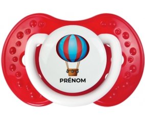 Jouet toys montgolfière avec prénom : Blanc-rouge classique Tétine embout Lovi Dynamic