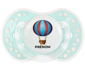 Jouet toys montgolfière avec prénom : Retro-turquoise-lagon classique Tétine embout Lovi Dynamic