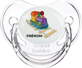 Jouet toys train design-2 avec prénom : Transparent classique Tétine embout physiologique