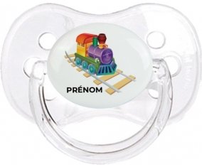 Jouet toys train design-2 avec prénom : Transparent classique Tétine embout cerise