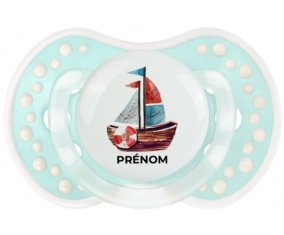 Peinture bateau avec prénom : Retro-turquoise-lagon classique Tétine embout Lovi Dynamic