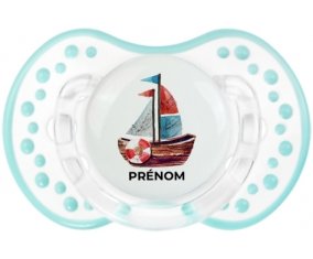 Peinture bateau avec prénom : Retro-blanc-lagon classique Tétine embout Lovi Dynamic